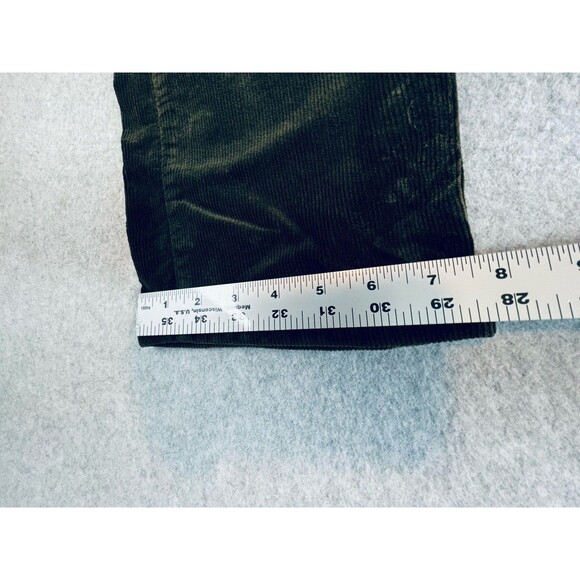 Chaps Women's Corduroy Pants Size 10 Straight Leg 32W x 29L Mid Rise Green - Picture 11 of 11